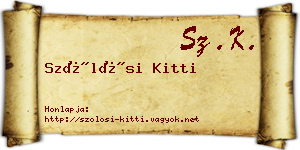 Szőlősi Kitti névjegykártya